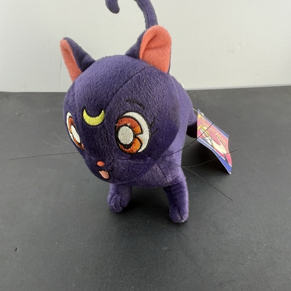 Sailor Moon Other - Sailor Moon Luna Plush Purple Cat 6.5" Toei Animation Great Eastern